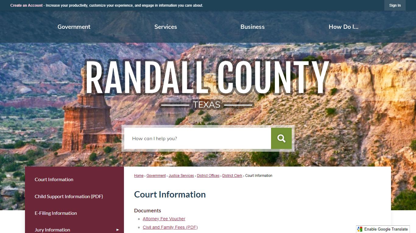 Court Information | Randall County, TX