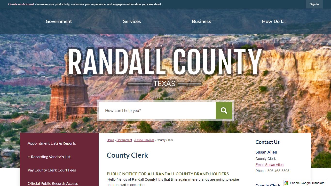 County Clerk | Randall County, TX